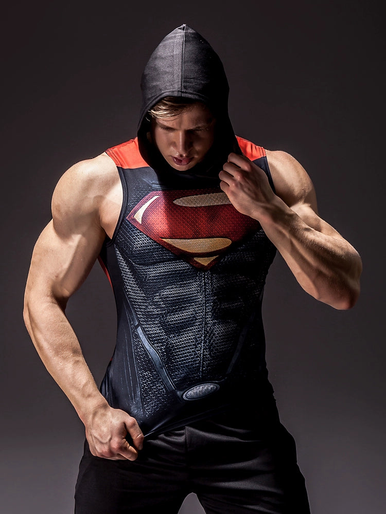 Superman Spider-Man Hooded Stretch Slim-Fit Sleeveless Venom