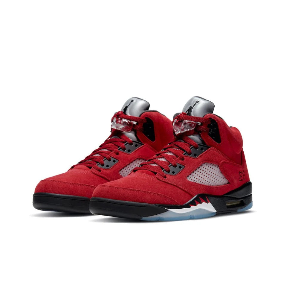 Original Air Jordan 5 'Bulls' For Men's Red and White Retro Classic Sneakers