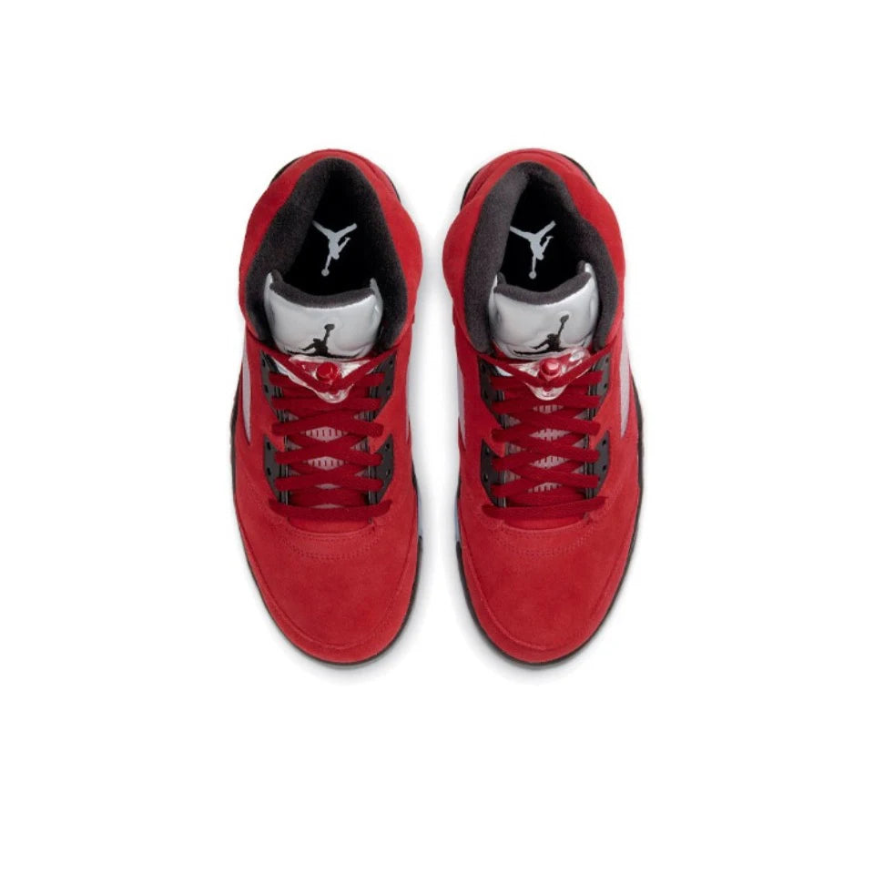 Original Air Jordan 5 'Bulls' For Men's Red and White Retro Classic Sneakers