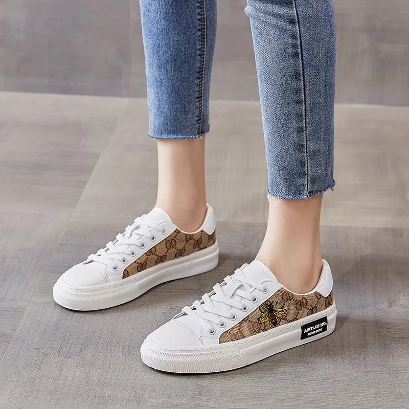 European station canvas women's shoes spring thin breathable low-top casual white shoes trend fashionable hundred board shoes