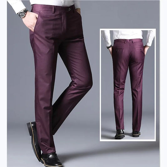 Men Suit Pants 2023 Spring Men Dress Pants Straight Business Office Trousers Mens Formal Pants Male Black Dress Trousers