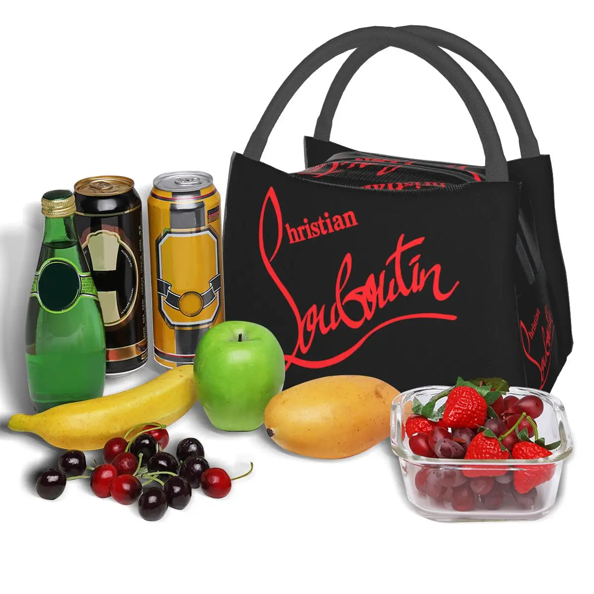 Lunch Bags for Women Christians Insulated Cooler Bag Portable Picnic Travel Luxury High Heels Logo Oxford Lunch Box Bento Pouch