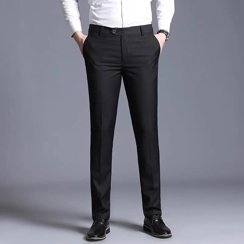 Men Suit Pants 2023 Spring Men Dress Pants Straight Business Office Trousers Mens Formal Pants Male Black Dress Trousers