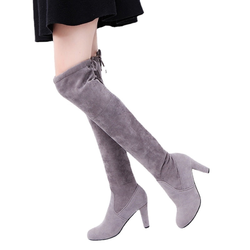 Faux Suede Slim Boots Sexy Over The Knee High Women Fashion Winter Thigh High Boots Shoes Woman Fashion Botas Mujer 2023