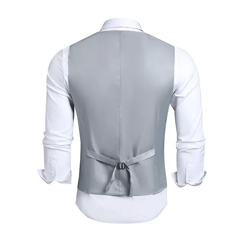 Striped Double-breasted suit vest Men's Sleeveless suit vest Men's formal suit vest Wedding