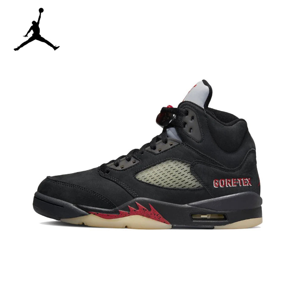 Original Air Jordan 5 'Bulls' For Men's Red and White Retro Classic Sneakers