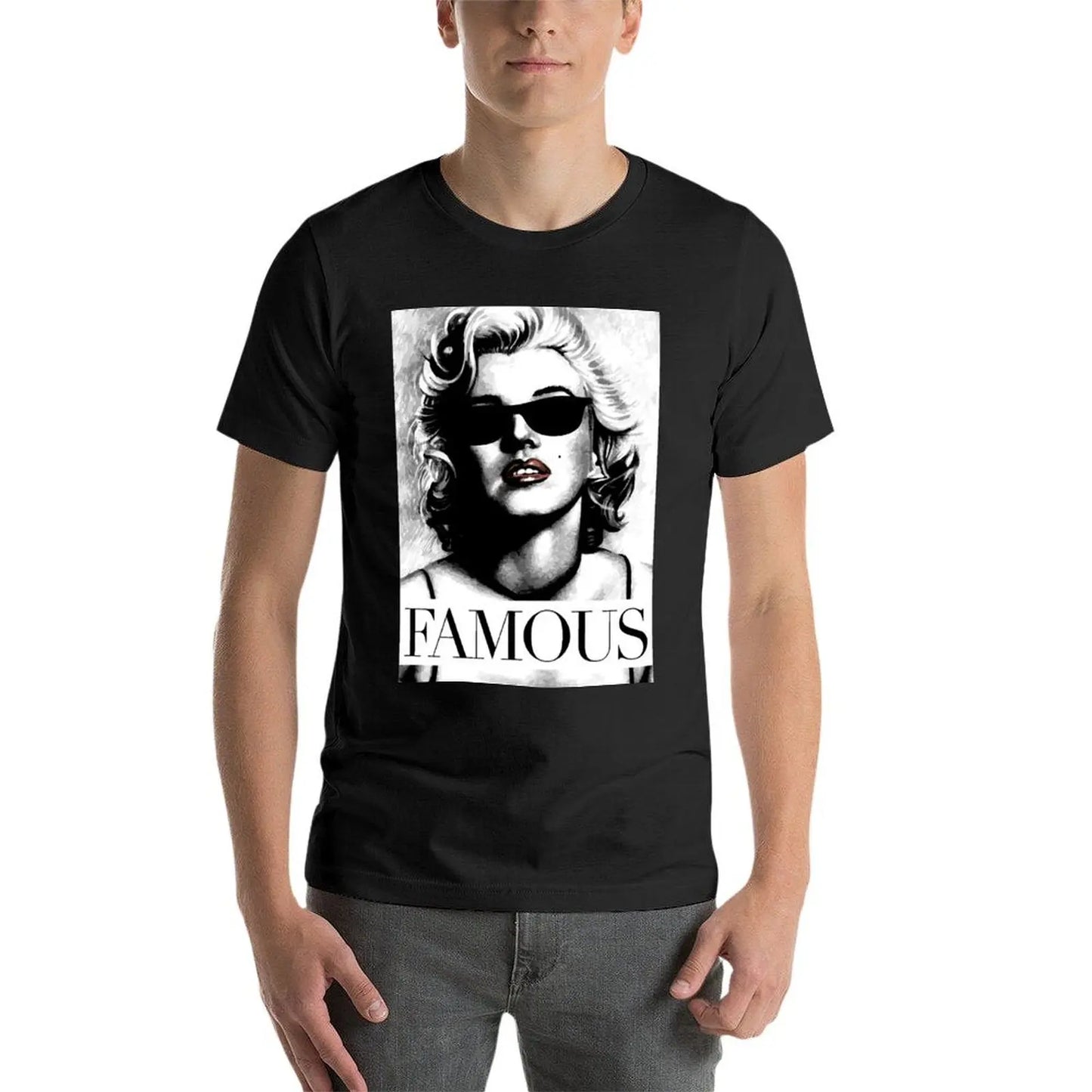 Marilyn Monroe. Famous. T-Shirt oversizeds Blouse shirts graphic tees black t-shirts for men