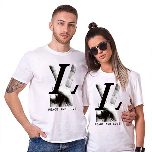 2024 Summer men's T-shirt top short-sleeved casual fashion brand printed oversized women's T-shirt street men and women clothes