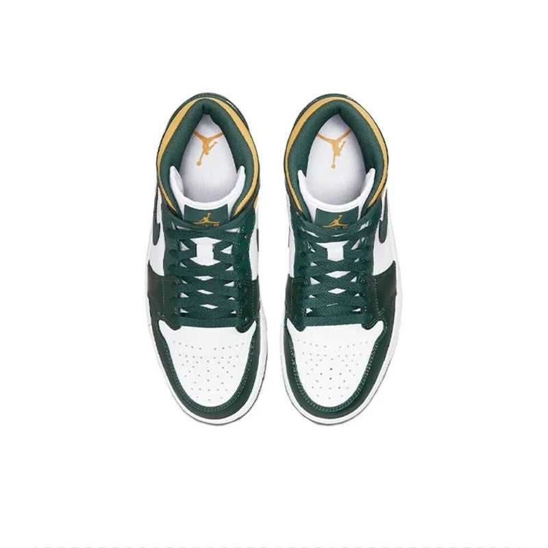 Original Air Jordan 1 Mid Seattle Supersonics High Top Men's  Sneakers