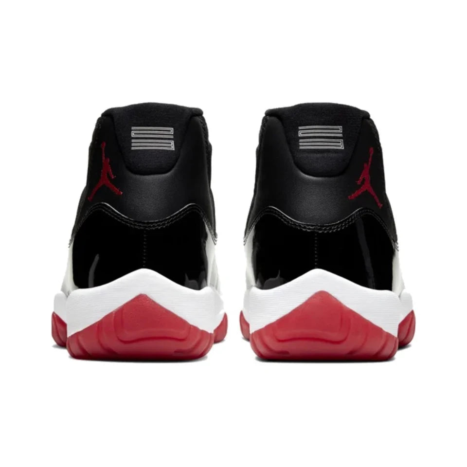 Original Air Jordan 11 For Men Black Red White Classic Retro Basketball Sneakers