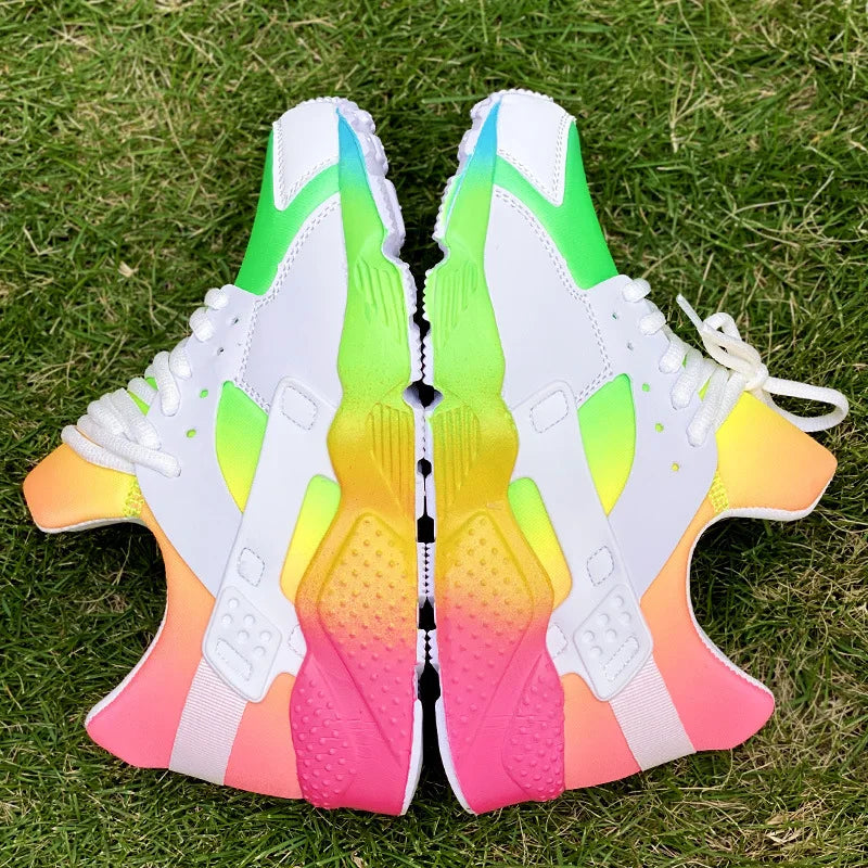 Casual Flat Shoes Women and Men Brand Design Mixed-color Platform Sneakers Women Ins Hot Couple Luxury Colorful Sneakers