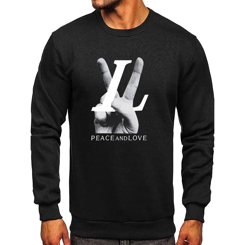 Mens Sweatshirt Y2K Letters Print Hoodies Luxury Long Sleeve Top Sweaters for Men Crew Neck Hoodie New in Hoodies Sweatshirts