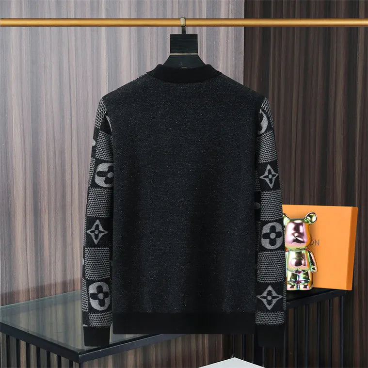 Luxury Mens Womens Designer Sweater Gradient Jacquard Letters Mens Fashion Paris T Street Long Sleeve M-XXXL V22