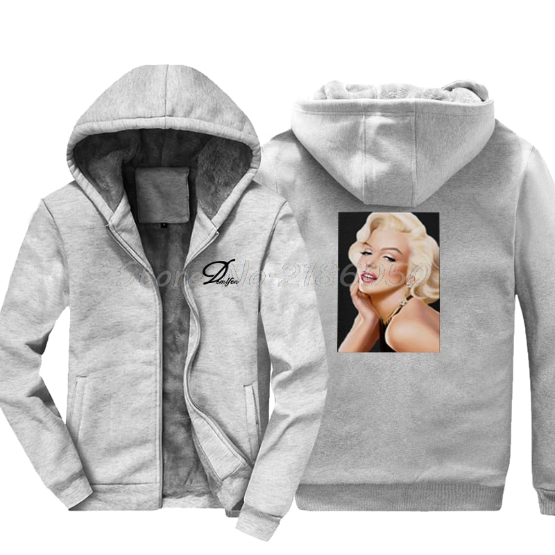 New Marilyn Monroe Sweatshirt Sexy Goddess Hoodies Men Cotton hoody Hip Hop Jackets Tops Harajuku Streetwear Fitness