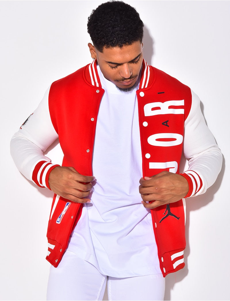 Men&#39;s Letter Printed Jacket Coat Men&#39;s Y2K Street Hip-Hop Retro Baseball Uniform Couple Casual Sports All-Match Jacket Top