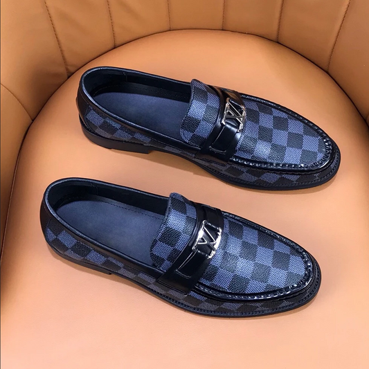 Louis Vuitton Blue Leather Dress Shoes