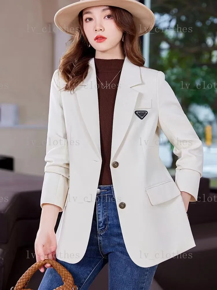 Top Designer Women's New Style Women's Jacket Casual Suit Style Belt Tight Chest Women's Slim Fit Fashion Sexy Short Coat Girl Warm Windbreaker S-L